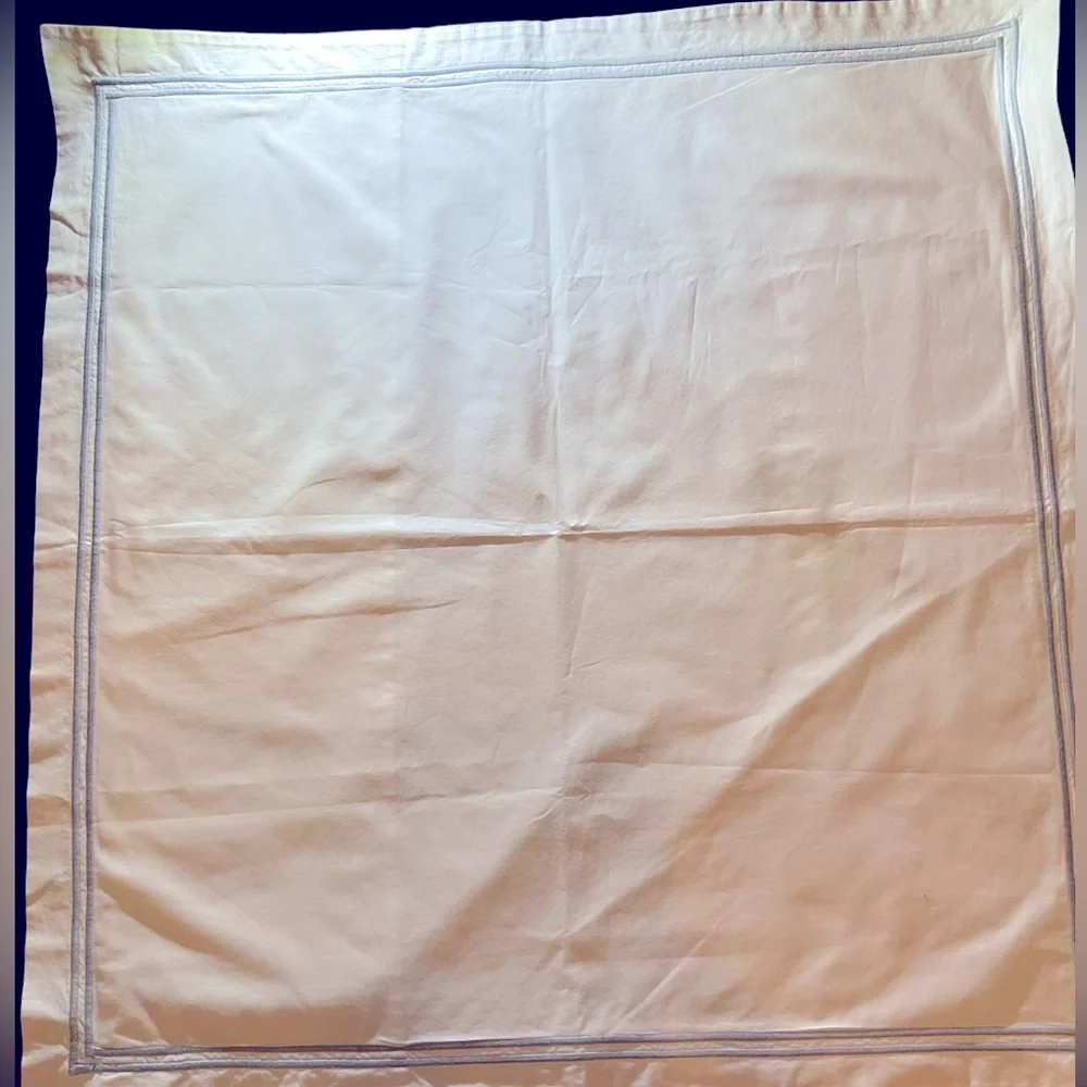 Restoration Hardware Italian White Hotel Satin Stitch Euro shams 🇮🇹🇮🇹🇮🇹